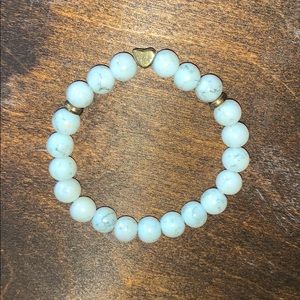 Marble/Gold Bead Bracelet